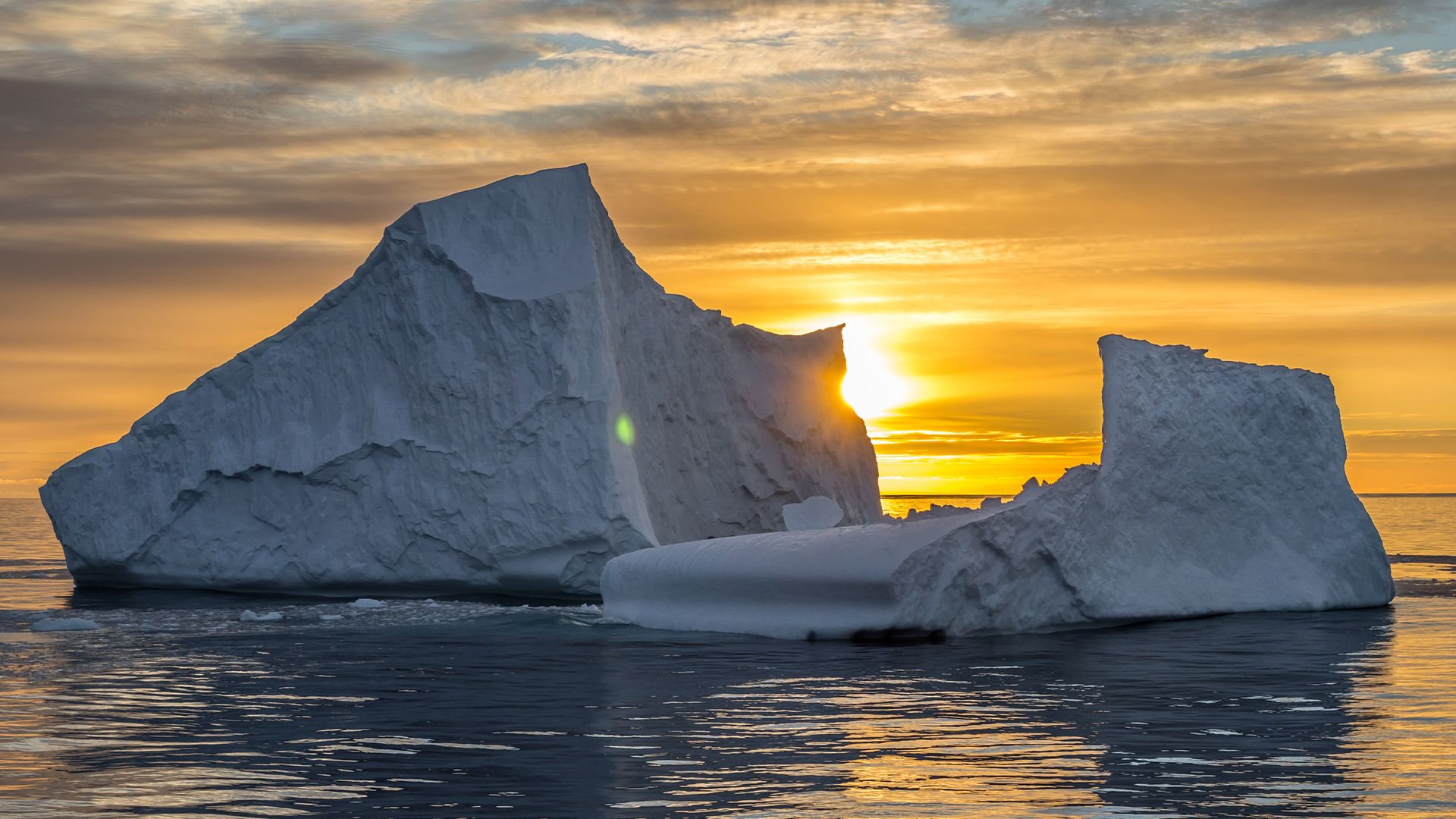 Destinations: Iceberg at Sunset in Antarctica
