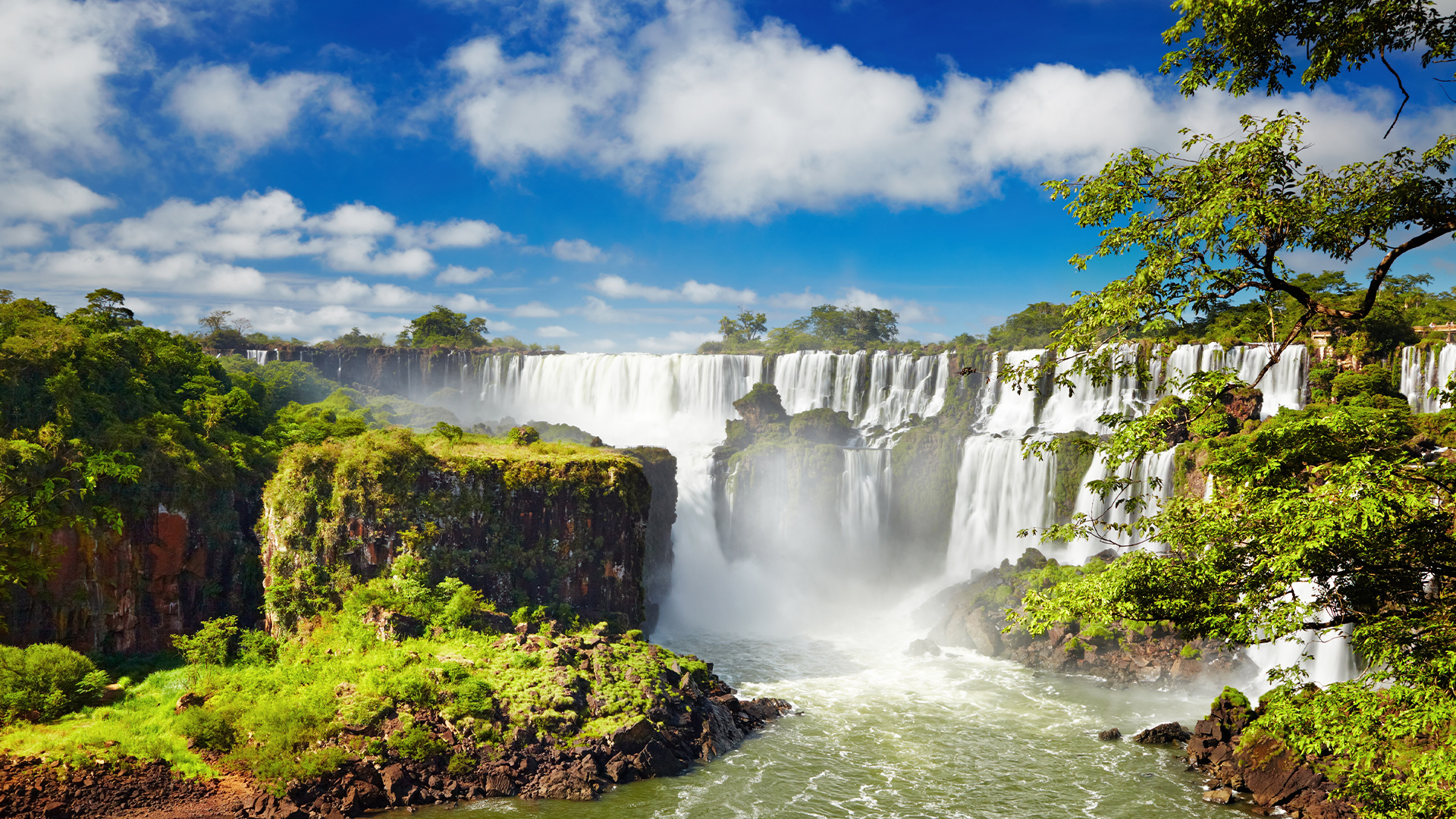 Destinations: The Iguassu Falls on the border of Brazil and Argentina, South America