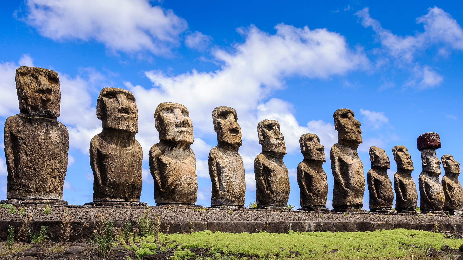 Destinations: Moais of Ahu Tongariki on Easter Island, Chile, South America