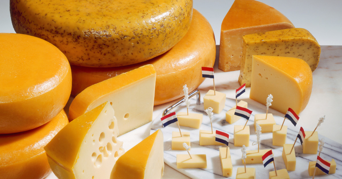 Dutch Cheese and a Cheese platter with Dutch flags