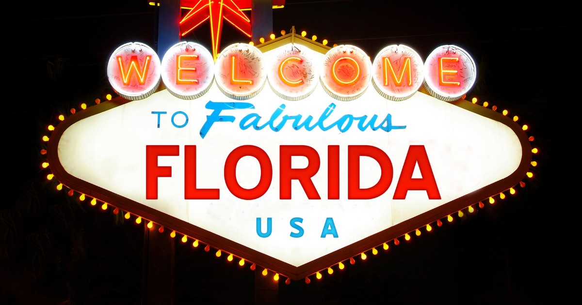 Fabulous Florida welcome sign