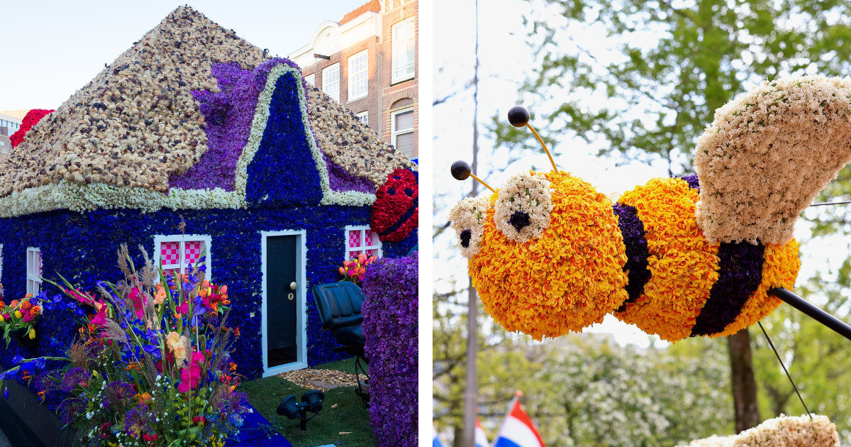 Flower Parade Bollenstreek in Holland. Sassenheim, South Holland, The Netherlands.