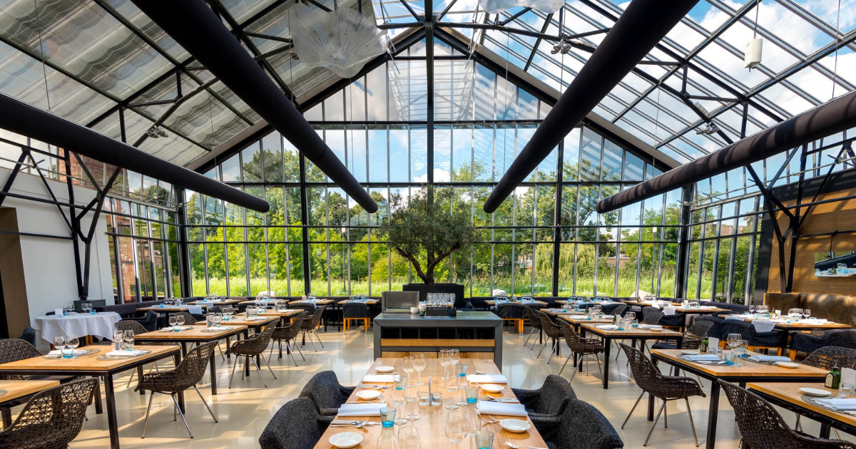 Greenhouse converted into a restaurant  