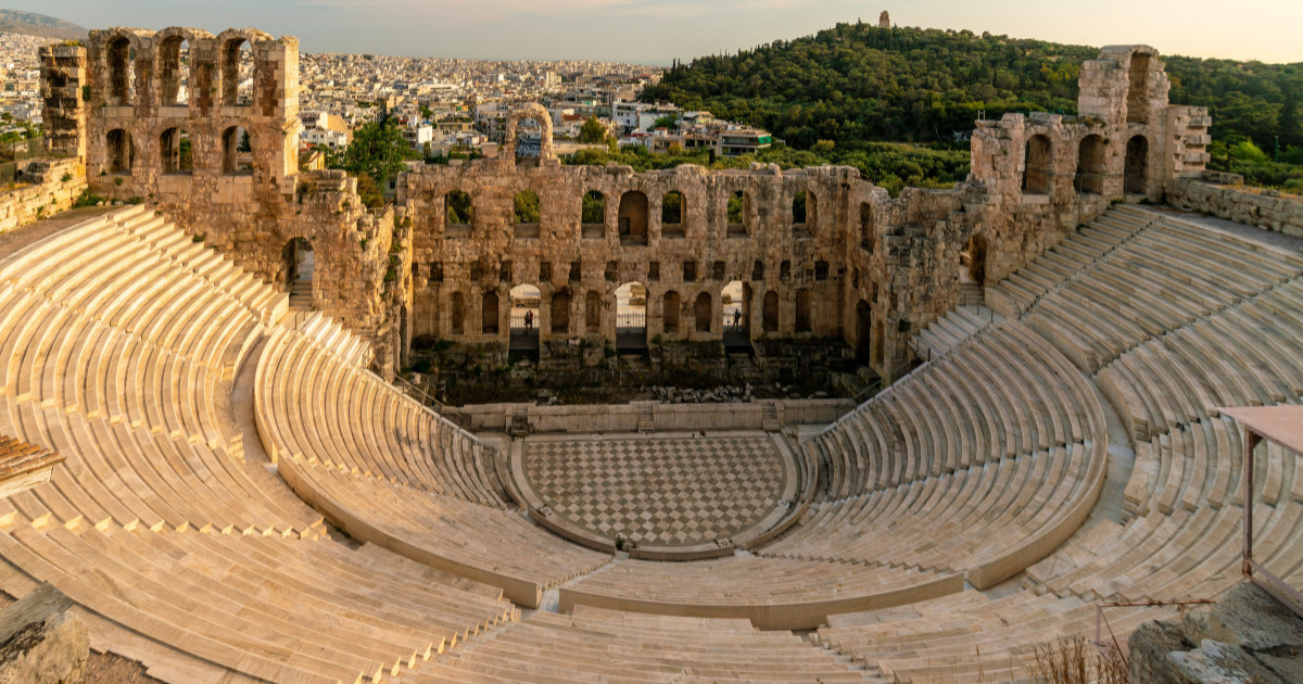 Odeon of Herodes Atticus theater by the acropolis, Athens, Greece