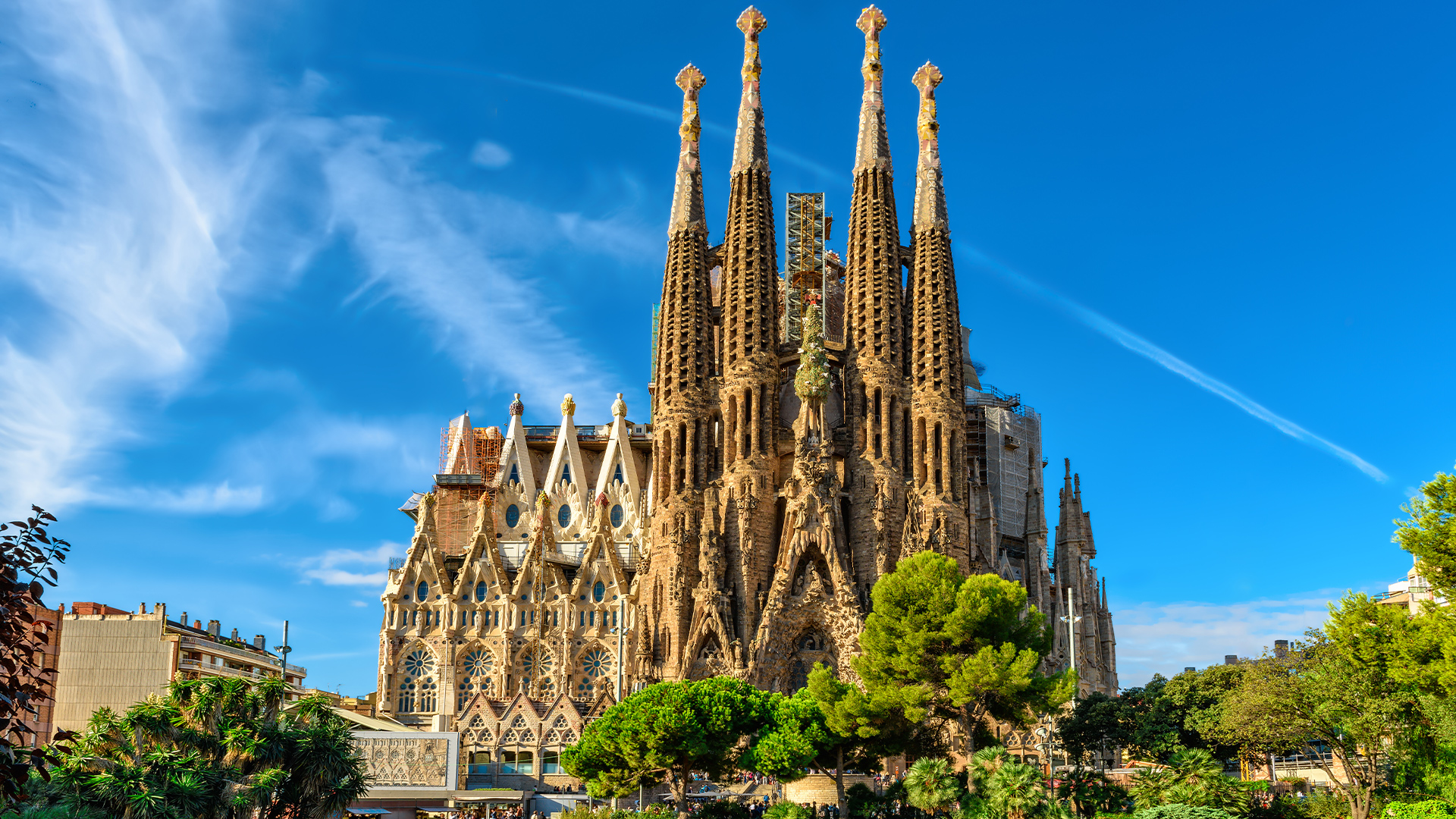 Destinations: The Cathedral of La Sagrada Familia in Barcelona, Spain, Europe