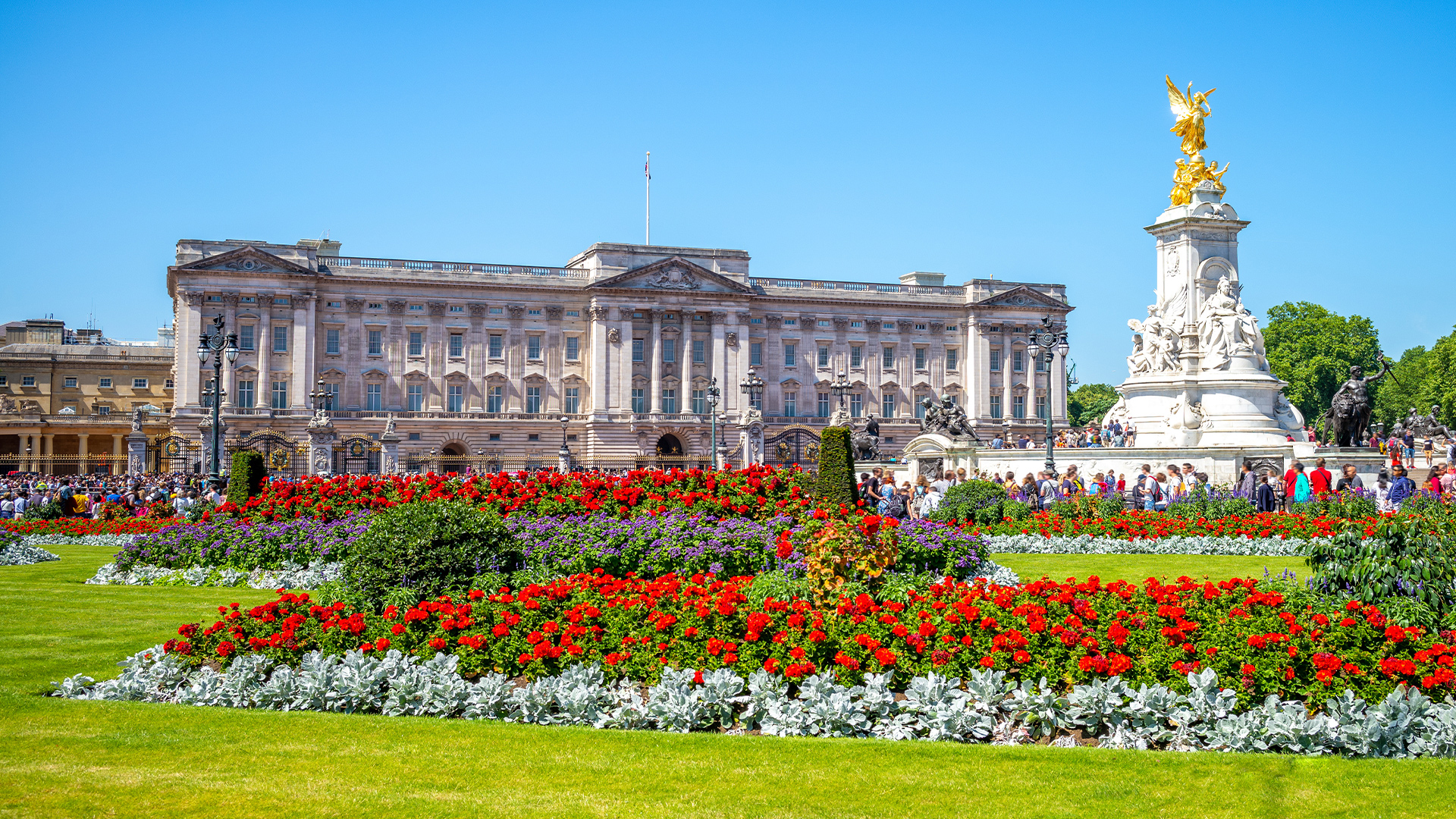 Destinations: Buckingham Palace in the sun, London, England, UK, Europe