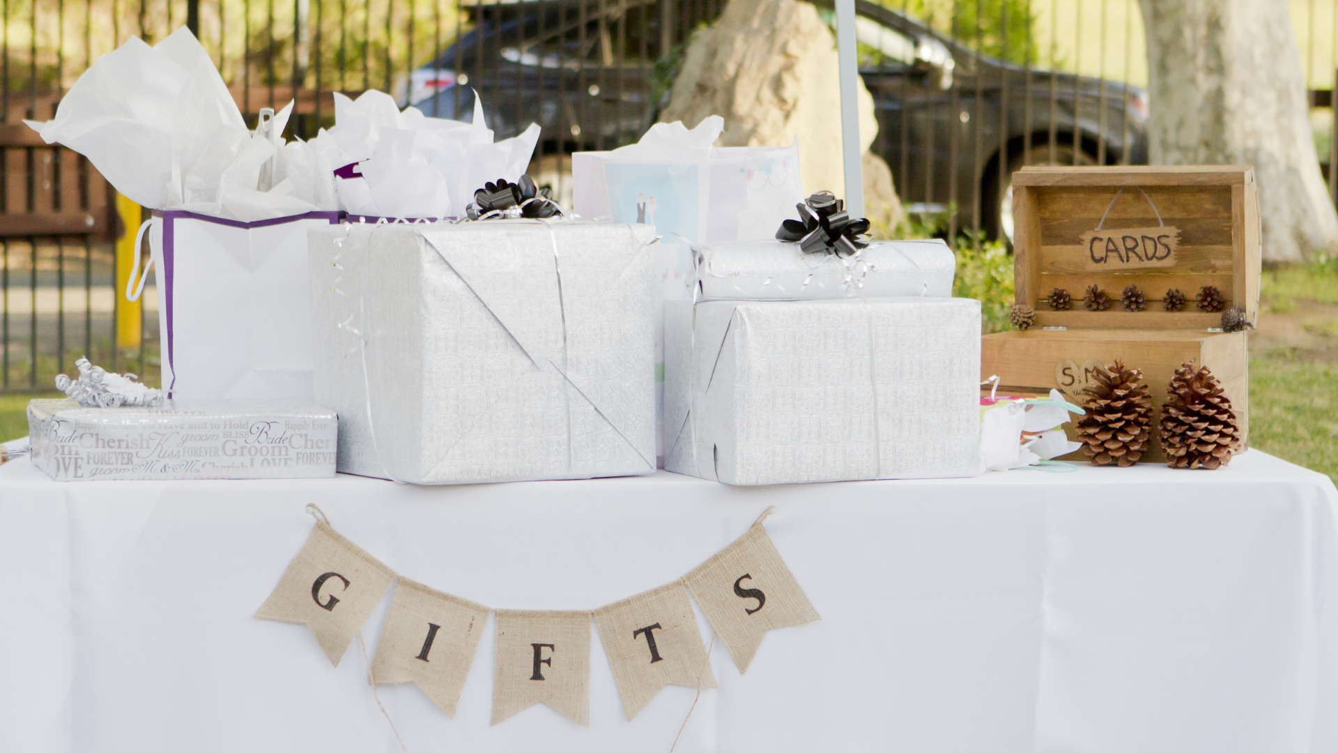 Wedding Gifts and Cards on a Table